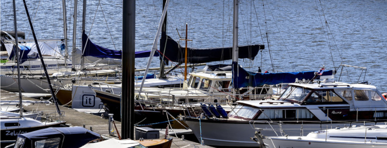 Marina am Europahafen, Überseestadt Bremen. - Quelle: WFB / Frank Pusch