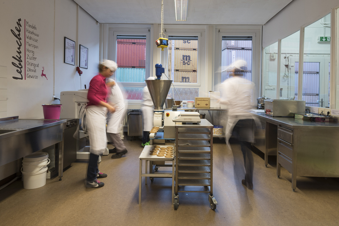 Ein Blick in die Küche der Lebkuchen Manufaktur in der Überseestadt.